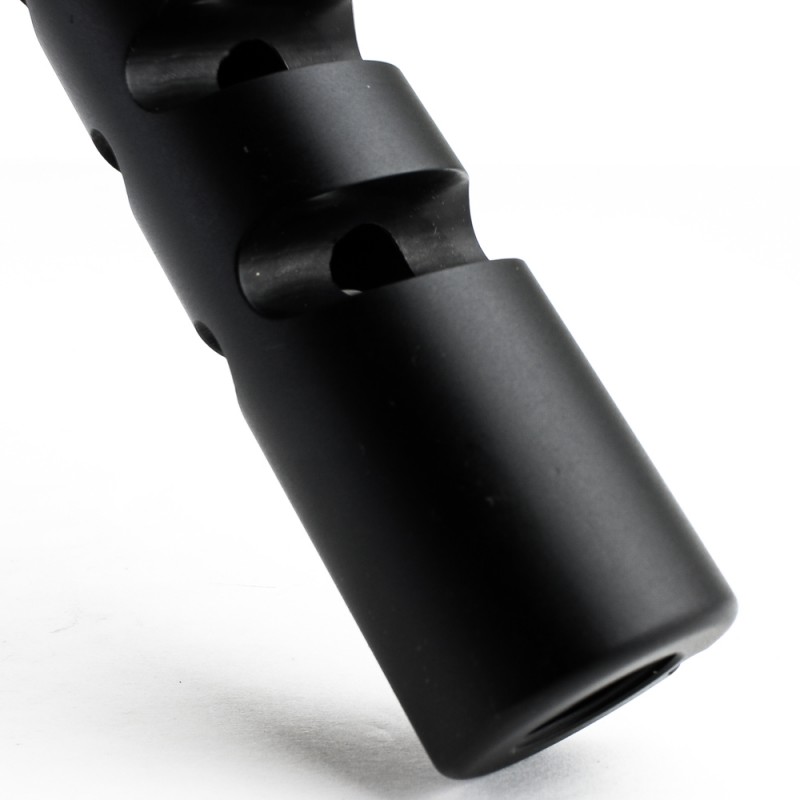 Gilled Slotted Muzzle Brake For Ak Black